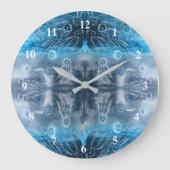 Moon jellyfish batik print grote klok (Voorkant)