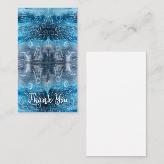 Moon jellyfish batik print notitiekaartje (Voorkant / Achterkant)