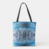 Moon jellyfish batik print tote bag (Achterkant)