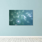 Moon jellyfish canvas afdruk (Insitu (Houten vloer))
