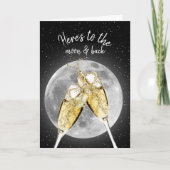 Moon Jubileum Champagne Toast Card Kaart (Voorkant)