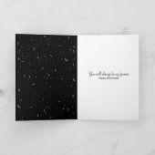 Moon Jubileum Champagne Toast Card Kaart (Binnen)