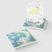 Moon Jumpers Sheep Nymph Fantasy Art Stone Onderze Stenen Onderzetter (Zijkant)