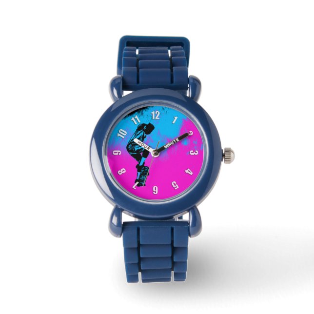 Moon Jumping - Skateboarder Horloge (Voorkant)