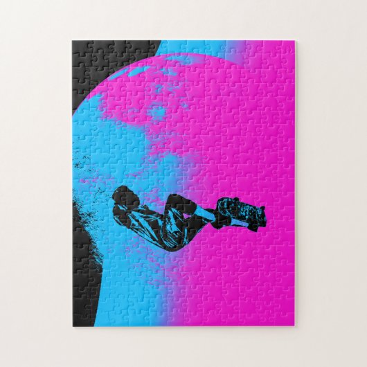 Moon Jumping - Skateboarder Jigzaag Puzzle Legpuzzel (Verticaal)