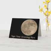 Moon Kaart Romantic Full Moon Blank Wenskaart (Gele Bloem)