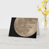 Moon Kaart Romantic Full Moon Blank Wenskaart (Gele Bloem)