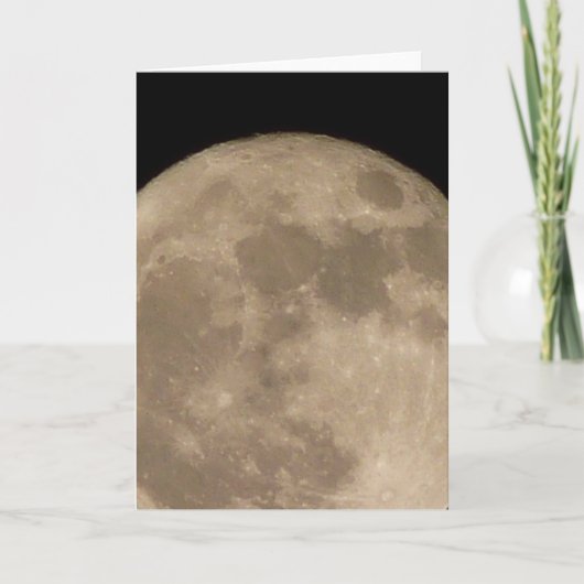 Moon Kaart Romantic Full Moon Blank Wenskaart (Voorkant)