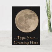 Moon Kaart Romantic Full Moon Custom Wenskaart (Voorkant)