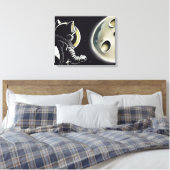 Moon-Kat Canvas Afdruk (Insitu (Slaapkamer))