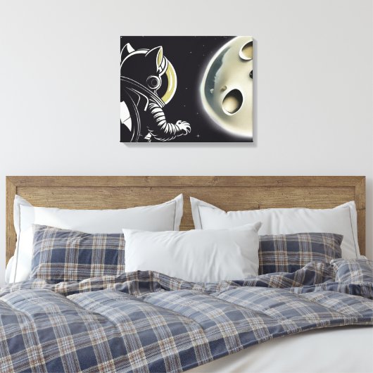 Moon-Kat Canvas Afdruk (Insitu (Slaapkamer))