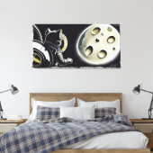 Moon-Kat Canvas Afdruk (Insitu (Slaapkamer))