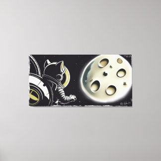 Moon-Kat Canvas Afdruk