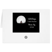 Moon, Katten in Liefde, Halloween Wenskaart (Achterkant Horizontaal)