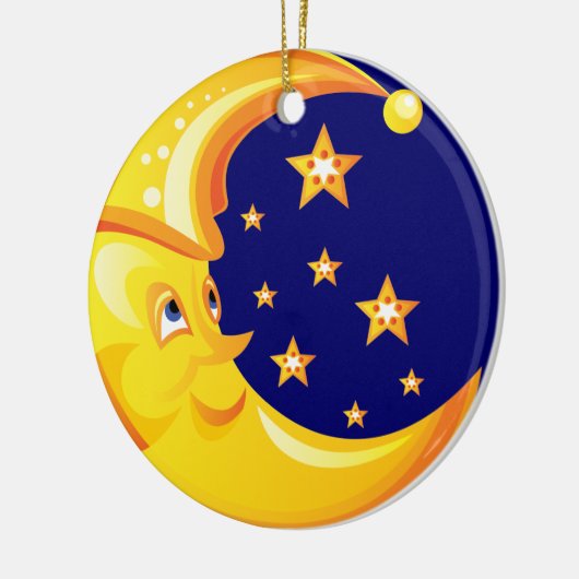 Moon Kerstversiering Keramisch Ornament (Links)