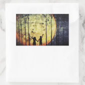 Moon Kinderen Rechthoekige Sticker (Tas)