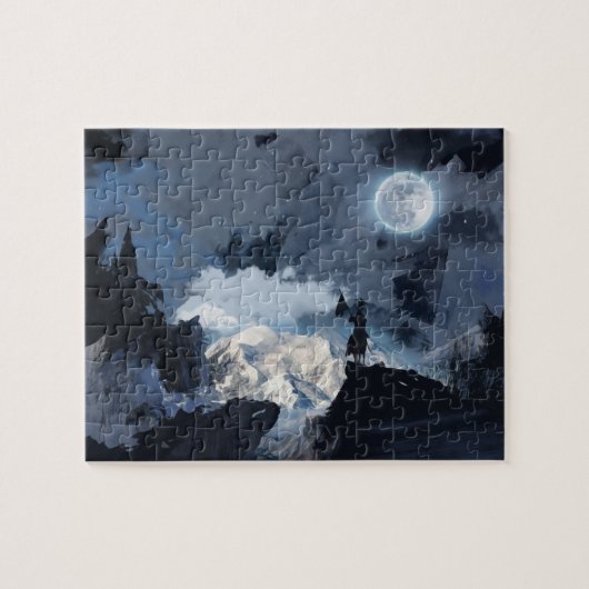 Moon knight oil schilderij legpuzzel (Horizontaal)