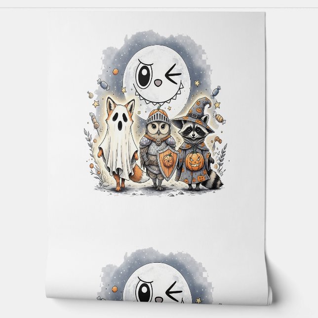 Moon Knight Raccoon Halloween Behang (Afrollen)