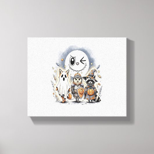 Moon Knight Raccoon Halloween Canvas Afdruk (Voorkant)
