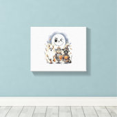 Moon Knight Raccoon Halloween Canvas Afdruk (Insitu (Houten vloer))