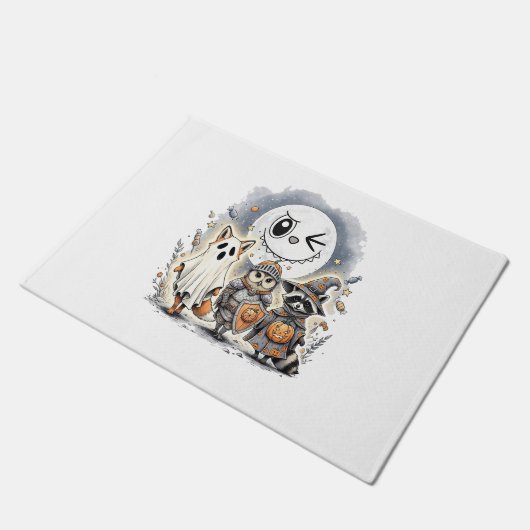 Moon Knight Raccoon Halloween Deurmat (Schuin)