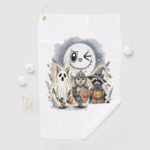 Moon Knight Raccoon Halloween Golfhanddoek (Insitu)