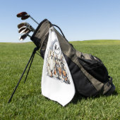 Moon Knight Raccoon Halloween Golfhanddoek (Groen)