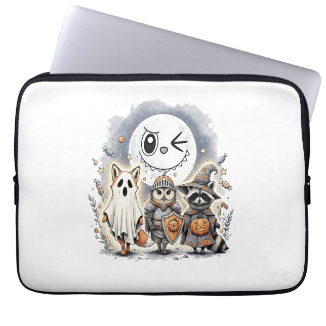 Moon Knight Raccoon Halloween Laptop Sleeve (Voorkant)
