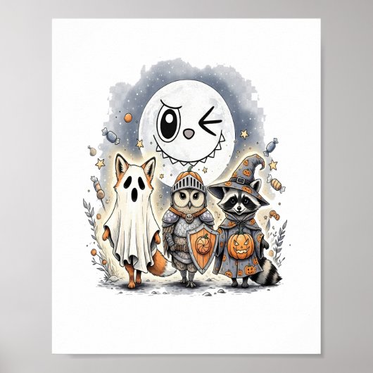 Moon Knight Raccoon Halloween Poster (Voorkant)