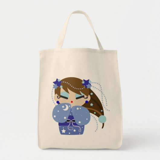 Moon Kokeshi Tote Bag (Voorkant)
