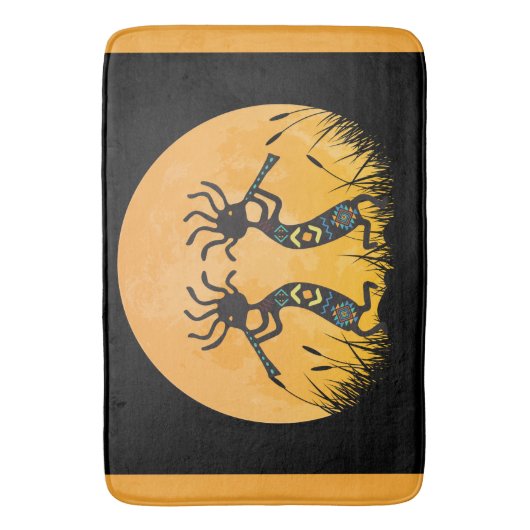 Moon Kokopellis Canvas Badmat (Voorkant Verticaal)