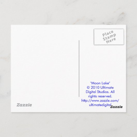 Moon Lake Briefkaart (Achterkant)