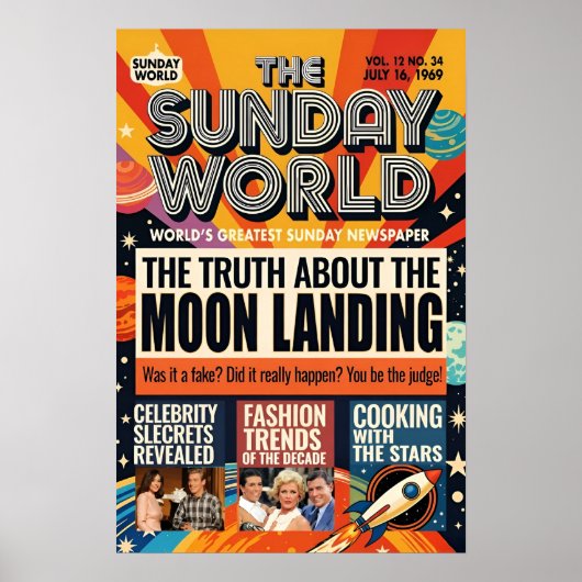 Moon Landing, 1969, Poster (Voorkant)