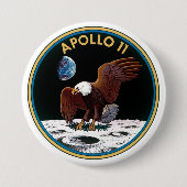 Moon Landing 50th Jubileum Apollo 11 Mission Ronde Button 7,6 Cm (Voorkant)