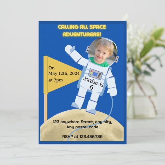 Moon landing Astronaut Kaart (Staand voorkant)