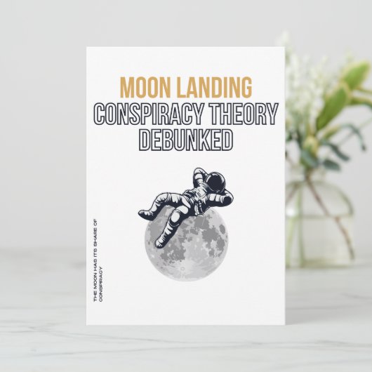 Moon Landing Conspiracy Theory Kaart (Staand voorkant)