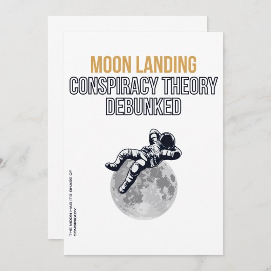 Moon Landing Conspiracy Theory Kaart (Voorkant / Achterkant)
