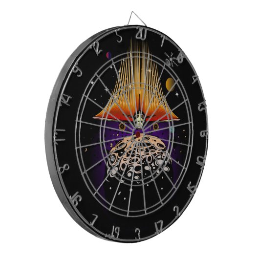 Moon Landing Dartbord (Voorkant Links)