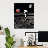 Moon Landing Irony Poster (Thuiskantoor)