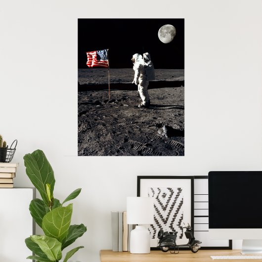Moon Landing Irony Poster (Thuiskantoor)