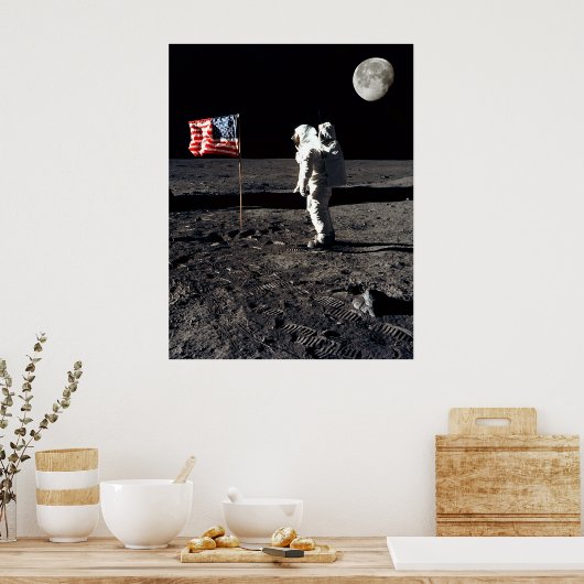 Moon Landing Irony Poster (Keuken)