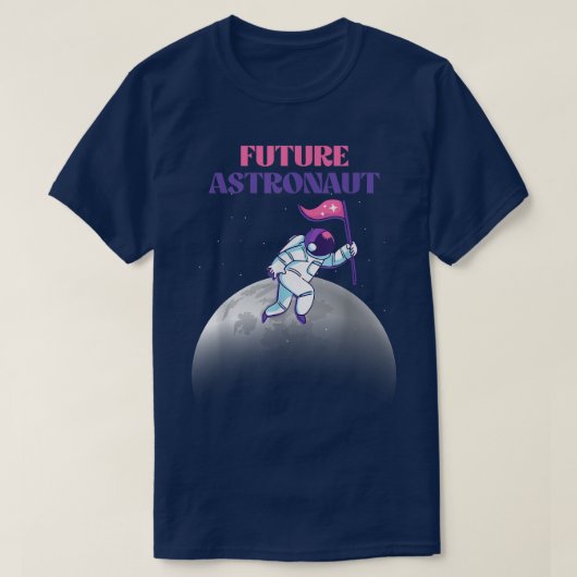 Moon Landing Junior Astronaut Outer Space Future A T-shirt (Design voorkant)
