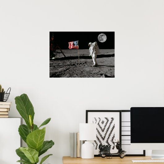 Moon Landing or is it? Poster (Thuiskantoor)