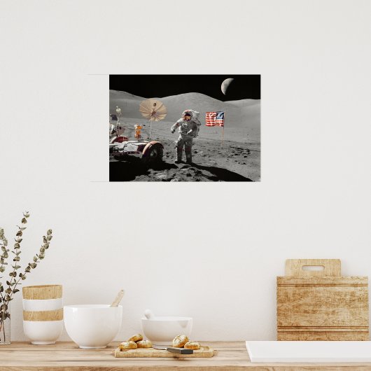 Moon Landing or is it? Poster (Keuken)