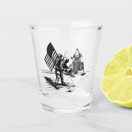 Moon Landing Shot Glas (Voorkant)