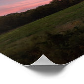 Moon Landscape Bright Clouds Fotografie Poster (Hoek)