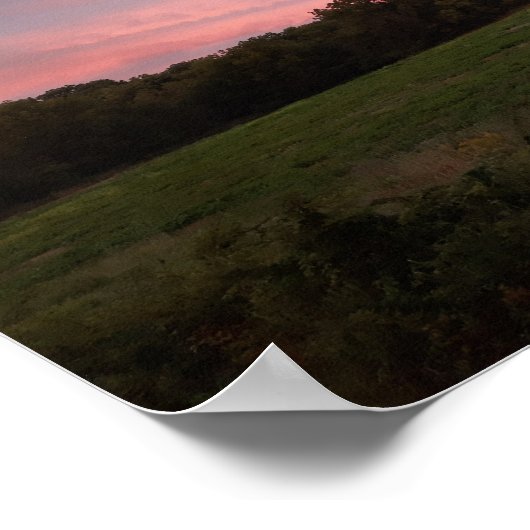 Moon Landscape Bright Clouds Fotografie Poster (Hoek)