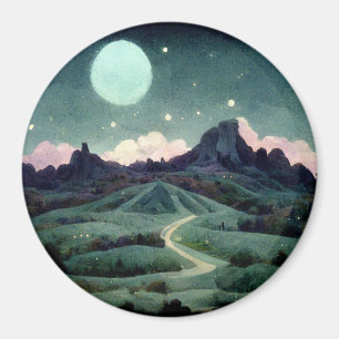 Moon Landscape Fantasy Magneet