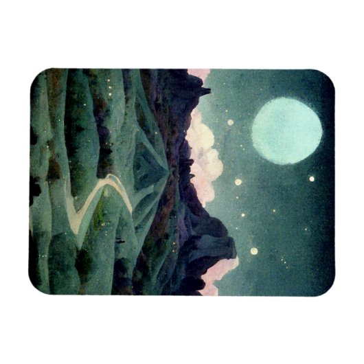 Moon Landscape Fantasy Magneet (Horizontaal)