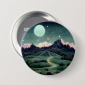 Moon Landscape Fantasy Ronde Button 7,6 Cm (Voorkant /achterkant)